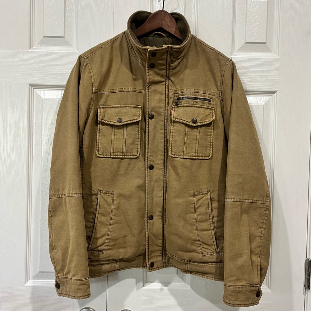 Levi's Utility Cargo Coat Military Cotton Jacket Men’s Small